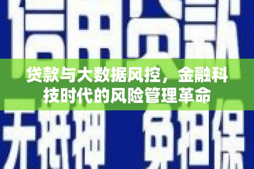 罗田贷款与大数据风控，金融科技时代的风险管理革命