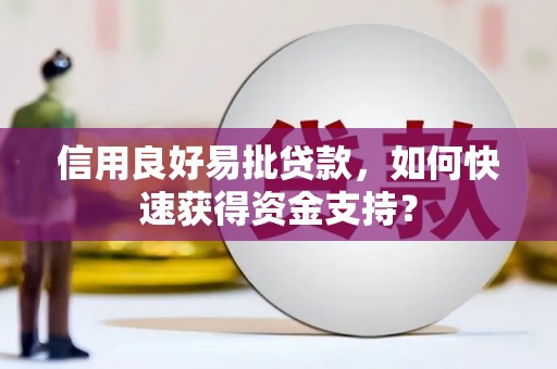 罗田信用良好易批贷款，如何快速获得资金支持？