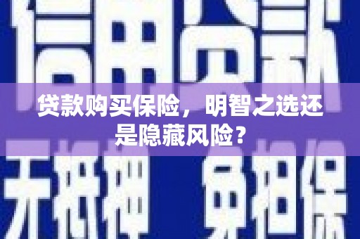 罗田贷款购买保险，明智之选还是隐藏风险？