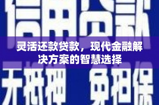 罗田灵活还款贷款，现代金融解决方案的智慧选择