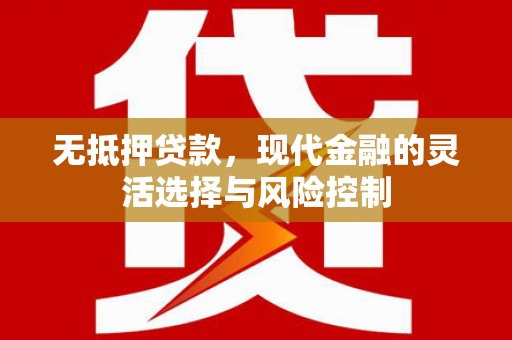 罗田无抵押贷款，现代金融的灵活选择与风险控制