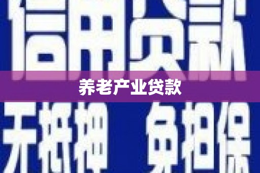 罗田养老产业贷款