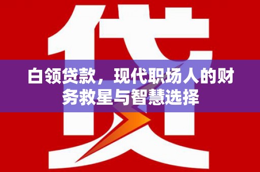 罗田白领贷款，现代职场人的财务救星与智慧选择