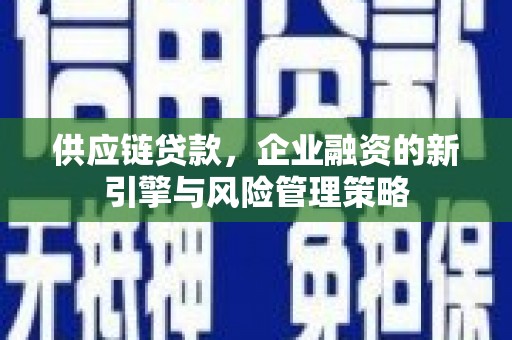 罗田供应链贷款，企业融资的新引擎与风险管理策略