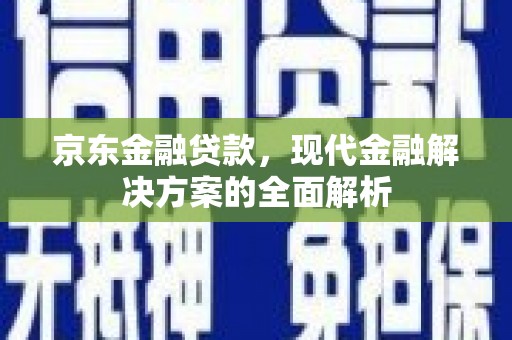 罗田京东金融贷款，现代金融解决方案的全面解析