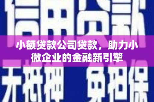 罗田小额贷款公司贷款，助力小微企业的金融新引擎