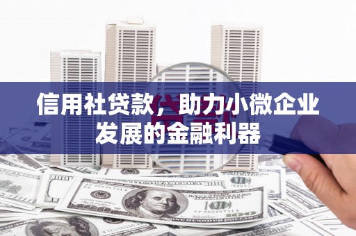 罗田信用社贷款，助力小微企业发展的金融利器