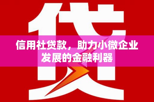 罗田信用社贷款，助力小微企业发展的金融利器